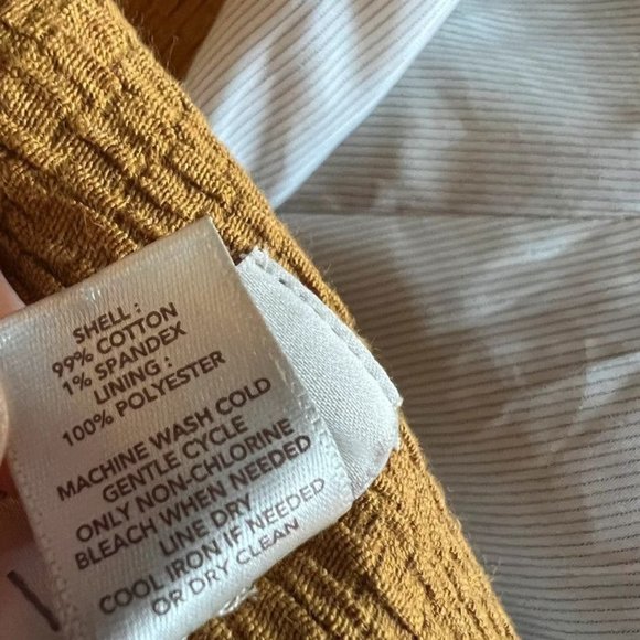 LOFT Mustard 3/4 Flare Sleeve Blazer Jacket Size Medium - Picture 9 of 9